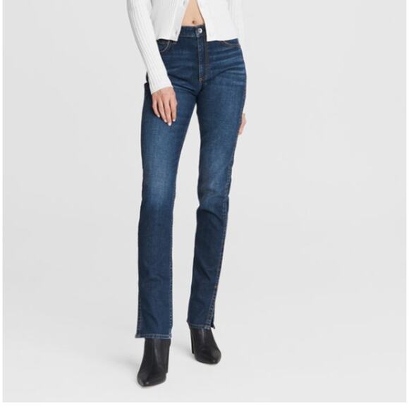 Rag & Bone Womens 24 Nina High Rise Cigarette Jeans Aster Dark Wash Straight Leg - Picture 11 of 12